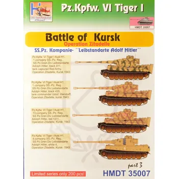 Plastikový model 1/35 Decals Pz.Kpfw.VI Tiger I Battle of Kursk 3