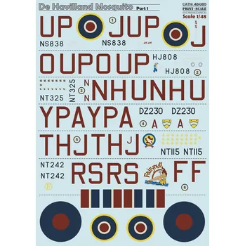 Plastikový model 1/48 De Havilland Mosquito - Part 1 (wet decals)