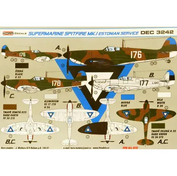 Plastikový model 1/32 Decals Superm.Spitfire Mk.I Estonian Service