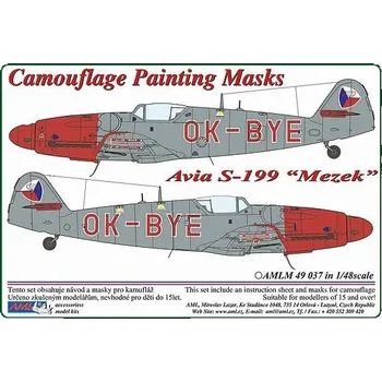 Plastikový model 1/48 Camouflage masks Avia S-199 'Mezek' OK-BYE