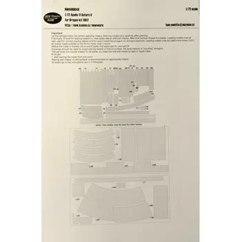 Plastikový model 1/72 Mask APOLLO 11 Saturn V (DRAG 11017)