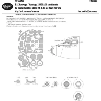 Plastikový model 1/48 Mask E-2C Hawkeye/Hawk.2000 BASIC (KINETIC)