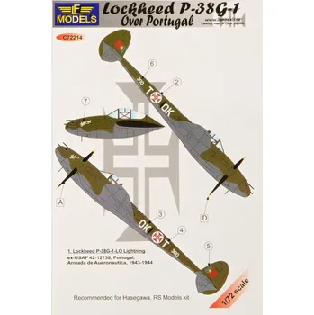 Plastikový model 1/72 Decals Lockheed P-38G-1 ov.Portugal (RS/HAS)