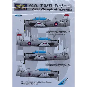 Plastikový model 1/48 Decals N.A. T-28D Trojan over Cambodia