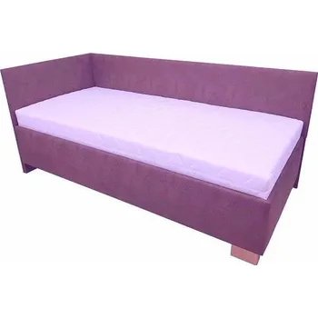 Postel Válenda s čely vysoká Oliver 90 x 200cm -levá Fialová