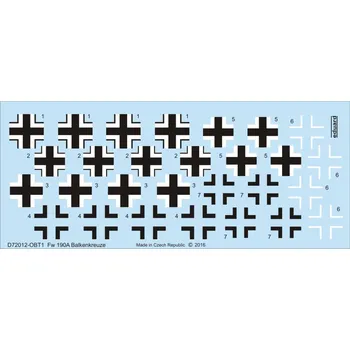 Plastikový model Decals 1/72 Fw 190A Balkenkreuze (EDU)