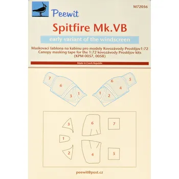 Plastikový model 1/72 Canopy mask Spitfire Mk.VB (KP)