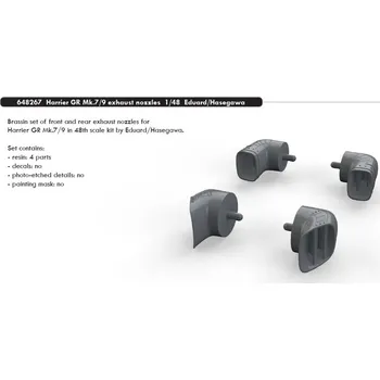 BRASSIN 1/48 Harrier GR Mk.7/9 exh. nozzles (EDU)