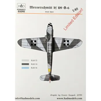 Plastikový model 1/48 Decal Messerschmitt Bf 109G-6 Lim.Edition