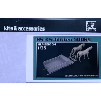 Plastikový model 1/35 HS-3 Schlitten 500kg (resin kit, 2 horses)