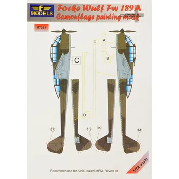 Plastikový model 1/72 Mask Focke Wulf Fw 189A (AIRF/ITA/MPM)