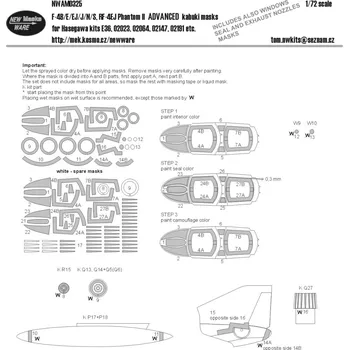 Plastikový model 1/72 Mask F-4B/E/EJ/J/N/S, RF-4EJ ADVANCED (HAS)
