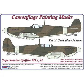 Plastikový model 1/48 Mask Supermar.Spitfire Mk.I,II Camouflage 'A'