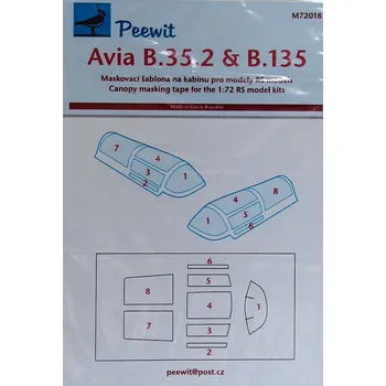 Plastikový model 1/72 Canopy mask Avia B.35.2&B.135 (RSMOD)