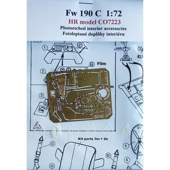 Plastikový model 1/72 Fw 190C (interior photoetched accessories)