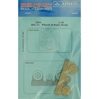 Plastikový model 1/48 MiG-21 wheels & paint masks (EDU)