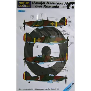 Plastikový model 1/48 Decals H.Hurricane Mk.I over Romania (HAS)