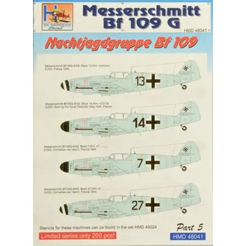 Plastikový model 1/48 Decals Bf 109G Nachjagdgruppe - Part 5
