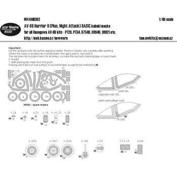 Plastikový model 1/48 Mask AV-8B Harrier II BASIC (HAS)