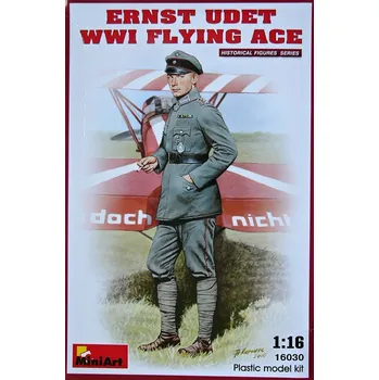 Plastikový model 1/16 Ernst Udet WWI Flying Ace (1 fig.)