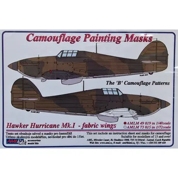 Plastikový model 1/48 Camouflage masks H.Hurricane Mk.I fabric w. B