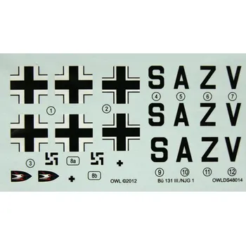 Plastikový model 1/48 Bücker Bü 131 (III./NJG 1)