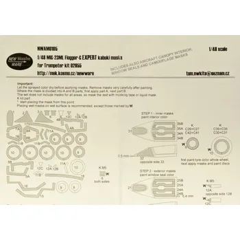 Plastikový model 1/48 Mask MiG-23ML Flogger-G EXPERT (TRUM 02855)