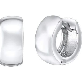 Náušnice Stříbrné kruhové náušnice leštěné 14 mm