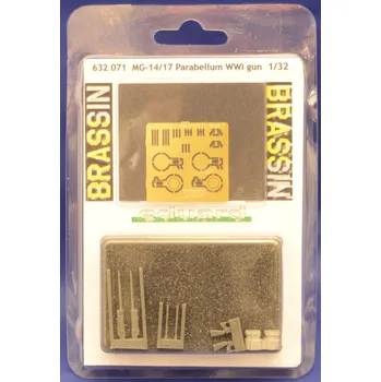 Plastikový model BRASSIN 1/32 MG 14/17 Parabellum WW1 gun