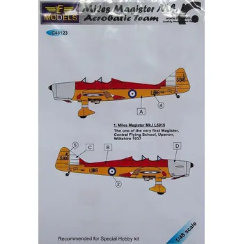 Plastikový model 1/48 Decal Miles Magister Mk.I Acrobatic Team