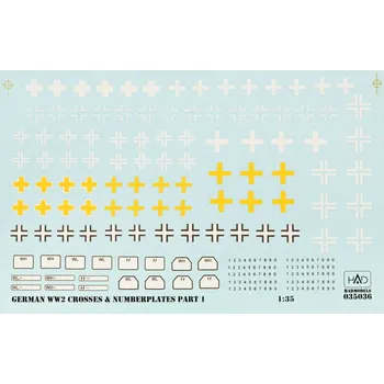 Plastikový model 1/35 Decal German Crosses WWII (part 1)