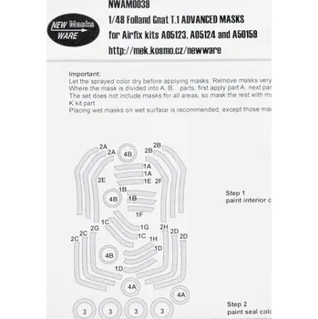 Plastikový model 1/48 Mask Folland Gnat T.1 ADVANCED (AIRFIX)