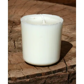 Svíčka Bílá Svíčka s vroubky Magic Wish - Parafínový vosk bez vůně 2213