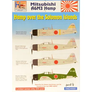 Plastikový model 1/48 Decals Mitsub.A6M3 Hamp over Solomon Islands