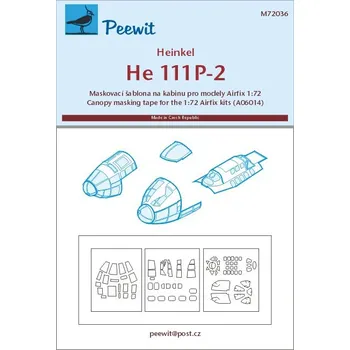 Plastikový model 1/72 Canopy mask Heinkel He 111 P-2 (AIRFIX)
