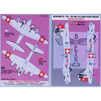Plastikový model 1/48 Decals Boeing B-17G-35-BO Swiss AF