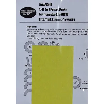 Plastikový model 1/48 Masks for Su-9 Fishpot (TRUMP 02896)