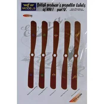 Plastikový model 1/72 Decals British producer propeller labels V.