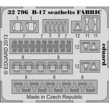 Umění SET B-17 seatbelts FABRIC (HKMODEL)
