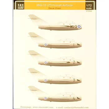 Plastikový model 1/72 Decal MiG-15 UTI Finnish Airforce
