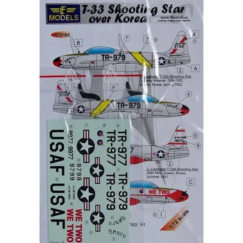 Plastikový model 1/72 Decals T-33 Shooting Star over Korea (SWORD)