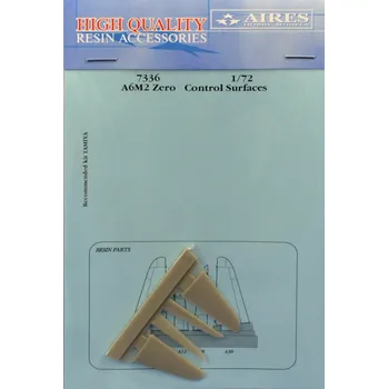 Plastikový model 1/72 A6M2 Zero control surfaces (TAM)