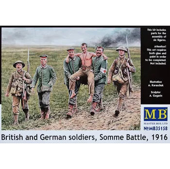 Plastikový model 1/35 British&German soldiers, Somme Battle (6 fig)