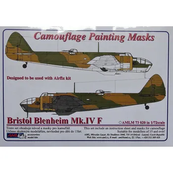 Plastikový model 1/72 Camouflage masks Br.Bleinheim Mk.IV F (AIRF)