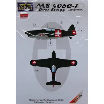 Plastikový model 1/72 Mask MS 406C-1 over Swiss (HAS/HELL/RS)