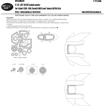 Plastikový model 1/72 Mask X-32 JSF BASIC (ITAL/REV/TAM)