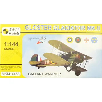 Plastikový model 1/144 Gloster Gladiator Mk.II (RAF,Portug.,Swed.)