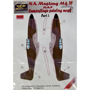 Plastikový model 1/72 Mask N.A. Mustang Mk.III RAF Pt.I (HAS/REV)