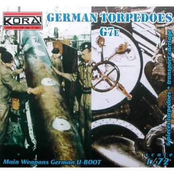 Plastikový model 1/72 German Torpedos G7E (6pcs. + transp.carriage)