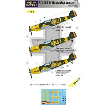 Plastikový model 1/144 Decals Bf 109E in Romanian service Pt.1
